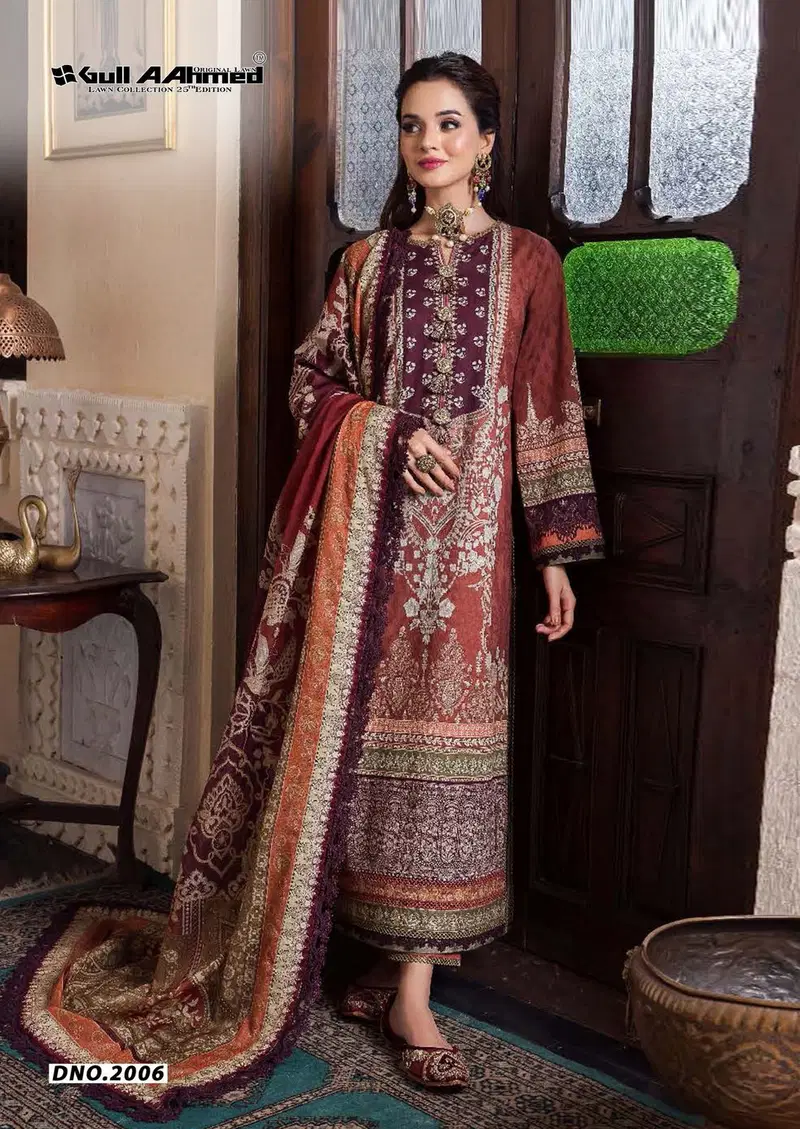 Azure Vol 2 By Gull A Ahmed Lawn Printed Dress Material Suppliers In India